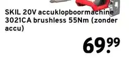 GAMMA SKIL 20V accuklopboormachine 3021CA brushless 55Nm (zonder accu) aanbieding