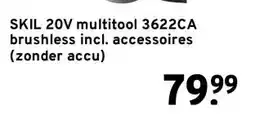 GAMMA SKIL 20V multitool 3622CA brushless incl. accessoires (zonder accu) aanbieding