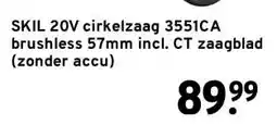 GAMMA SKIL 20V cirkelzaag 3551CA brushless 57mm incl. CT zaagblad (zonder accu) aanbieding