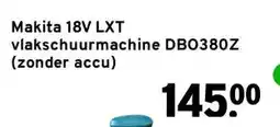 GAMMA Makita 18V LXT vlakschuurmachine DBO380Z (zonder accu) aanbieding