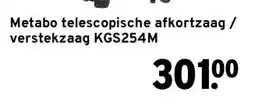 GAMMA Metabo telescopische afkortzaag / verstekzaag KGS254M aanbieding