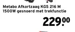 GAMMA Metabo Afkortzaag KGS 216 M 1500W gesnoerd met trekfunctie aanbieding