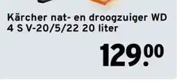 GAMMA Kärcher nat- en droogzuiger WD 4 S V-20/5/22 20 liter aanbieding