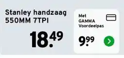GAMMA Stanley handzaag 550MM 7TPI aanbieding