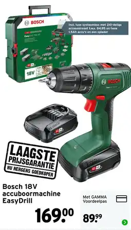 GAMMA Bosch 18V accuboormachine Easy Drill aanbieding