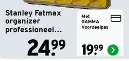 GAMMA Stanley Fatmax organizer professioneel ondiep zwart met geel aanbieding