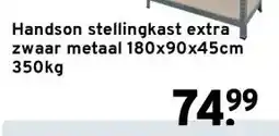 GAMMA Handson stellingkast extra zwaar metaal 180x90x45cm 350kg aanbieding