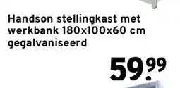 GAMMA Handson stellingkast met werkbank 180x100x60 cm gegalvaniseerd aanbieding