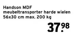 GAMMA Handson MDF meubeltransporter harde wielen 56x30 cm max. 200 kg aanbieding