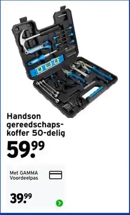GAMMA Handson gereedschaps- koffer 50-delig aanbieding