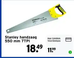 GAMMA Stanley handzaag 550 mm 7TPI aanbieding