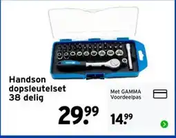 GAMMA Handson dopsleutelset 38 delig aanbieding