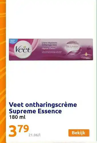 Action Veet Ontharingscrème Supreme Essence aanbieding