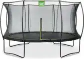 Bol.com EXIT Silhouette Trampoline ø366cm - Op Poten - Rond - Trampoline Buiten - Voor Kinderen - Zwart aanbieding