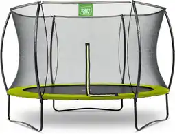 Bol.com EXIT Silhouette Trampoline ø305cm - Op Poten - Rond - Trampoline Buiten - Voor Kinderen - Groen aanbieding