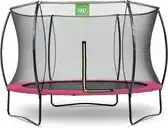 Bol.com EXIT Silhouette Trampoline ø305cm - Op Poten - Rond - Trampoline Buiten - Voor Kinderen - Roze aanbieding