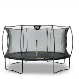 Bol.com EXIT Silhouette Trampoline ø366cm - Op Poten - Rond - Trampoline Buiten - Voor Kinderen - Groen aanbieding
