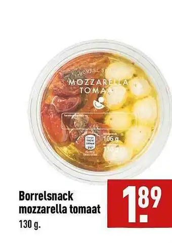 ALDI Borrelsnack Mozzarella Tomaat aanbieding