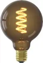 Bol.com Calex LED Filament Lamp - Globe 9,5cm - E27 - Lichtbron Natural - Dimbaar - Warm Wit licht - 4W aanbieding