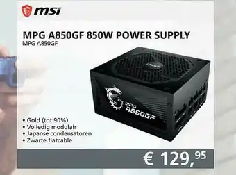 ITPRODEALS MSI MPG A850GF 850W Power Supply MPG A850GF aanbieding