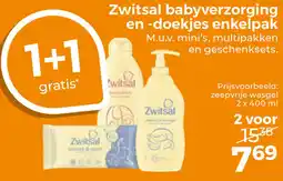 Trekpleister Zwitsal babyverzorging en doekjes enkelpak aanbieding