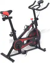 Bol.com vidaXL - Hometrainer - met - hartslagsensoren - zwart - en - rood aanbieding