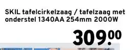 GAMMA SKIL tafelcirkelzaag / tafelzaag met onderstel 1340AA 254mm 2000W aanbieding
