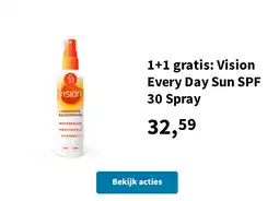 Plein.nl 1+1 gratis: Vision Every Day Sun SPF 30 Spray aanbieding