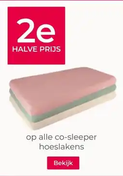 Prenatal op alle co-sleeper hoeslakens aanbieding