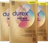 Bol.com Durex Condooms Nude 20st - 3 Stuks - Voordeelverpakking aanbieding