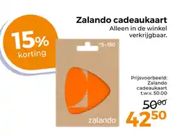 Trekpleister Zalando cadeaukaart aanbieding