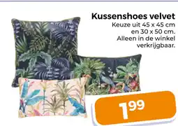 Trekpleister Kussenshoes velvet aanbieding