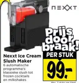Vomar Voordeelmarkt Nexxt Ice Cream Slush Maker aanbieding