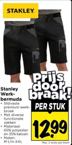 Vomar Voordeelmarkt Stanley Werk- bermuda aanbieding