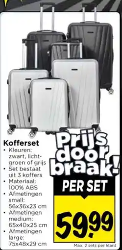 Vomar Voordeelmarkt Kofferset aanbieding