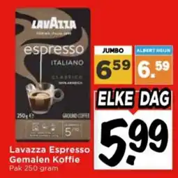 Vomar Voordeelmarkt Lavazza Espresso Gemalen Koffie aanbieding