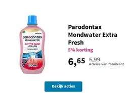 Plein.nl Parodontax Mondwater Extra Fresh aanbieding