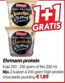 Dekamarkt Ehrmann protein aanbieding