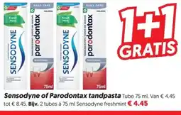 Dekamarkt Sensodyne of Parodontax tandpasta aanbieding