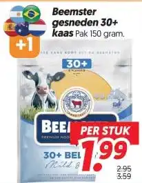 Dekamarkt Beemster gesneden 30+ kaas aanbieding