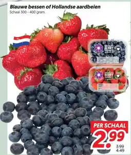 Dekamarkt Blauwe bessen of hollandse aardbeien aanbieding