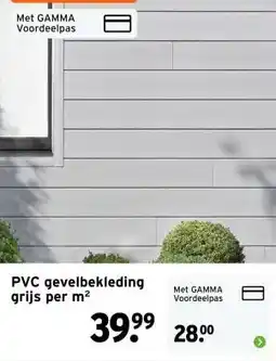 GAMMA PVC gevelbekleding grijs aanbieding