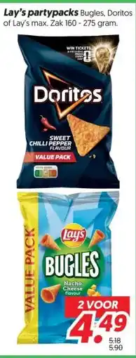 Dekamarkt Lay's partypacks aanbieding