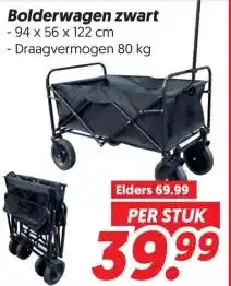 Dekamarkt Bolderwagen zwart aanbieding
