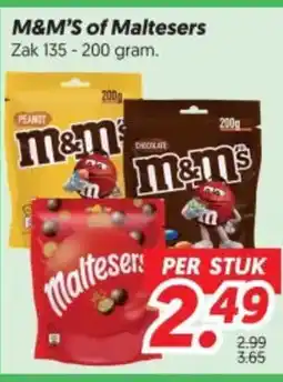 Dekamarkt m&m's of maltesers aanbieding
