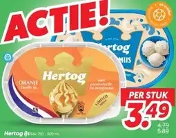 Dekamarkt Hertog ijs aanbieding