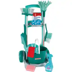 Bol.com Klein Toys Leifheit speelgoed schoonmaaktrolley - incl. schoonmaak accessoires - turquoise aanbieding