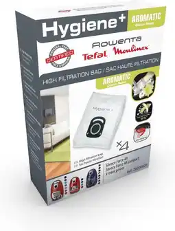 Bol.com Rowenta Hygiene Plus Aromatic Cotton Flower ZR200920 - Stofzuigerzakken - 4 stuks aanbieding