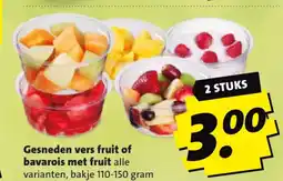 Boni Gesneden vers fruit of bavarois met fruit aanbieding