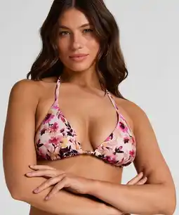 Hunkemoller Hunkemöller Triangle Bikinitop Lagos Beige aanbieding